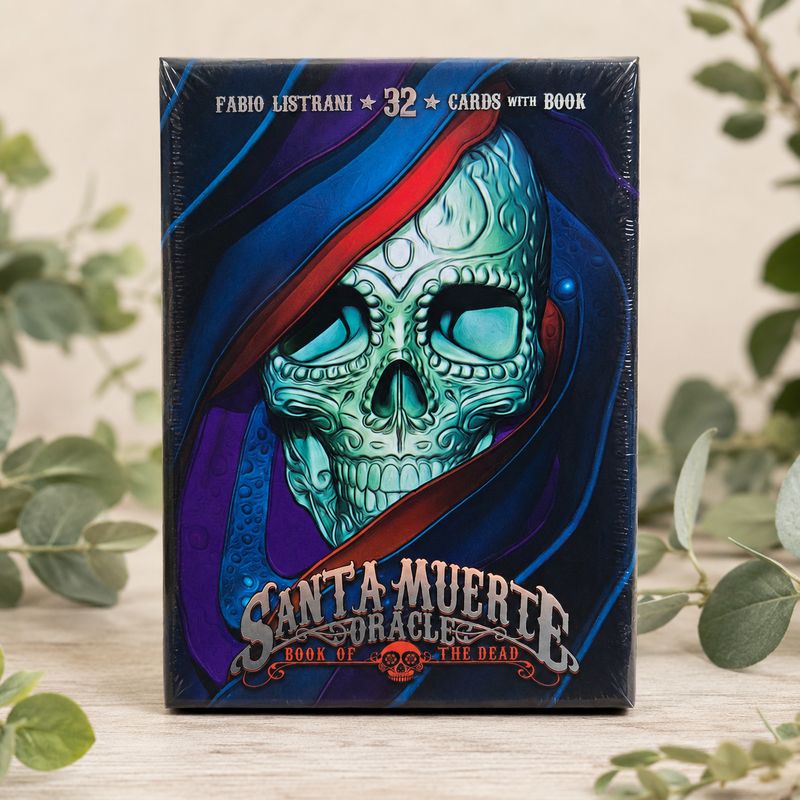 Santa Muerte Oracle by Fabio Listrani with colorful skull artwork