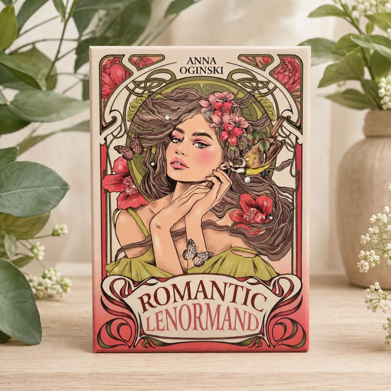 Romantic Lenormand by Anna Oginski with floral Art Nouveau woman artwork