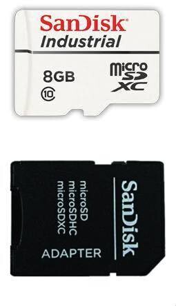 SanDisk Industrial 8GB microSD with Adapter
