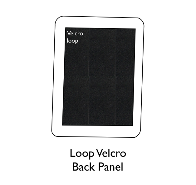 Velcro loop back panel