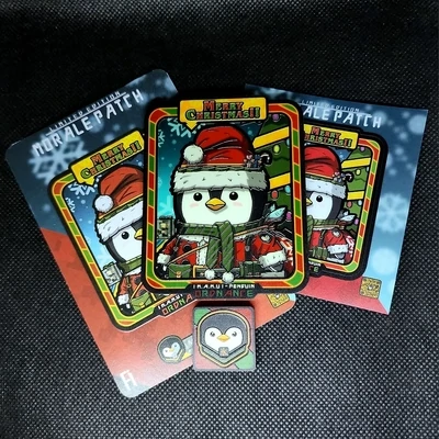 |M.A.M.U|-Penguin LE Morale Patch MERRY CHRISTMAS GITD