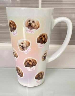 Personalised head latte mug