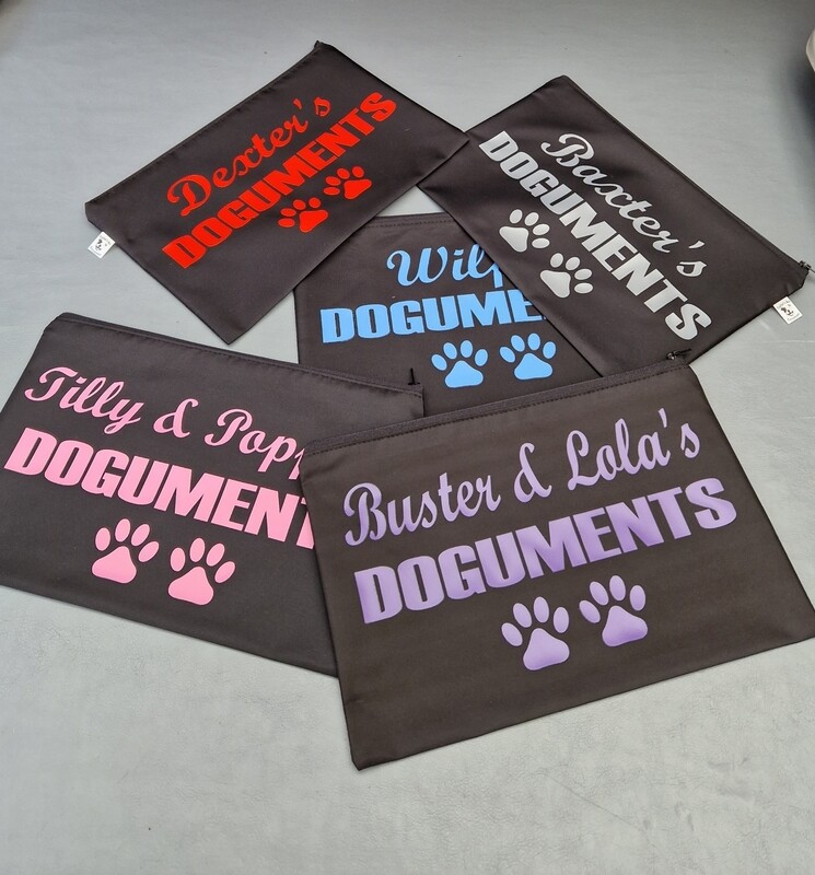 Doguments, personalised zipped documents case