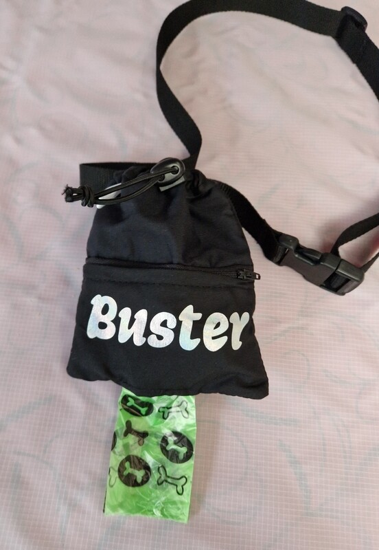 2 in 1 personalised dog walking pouch