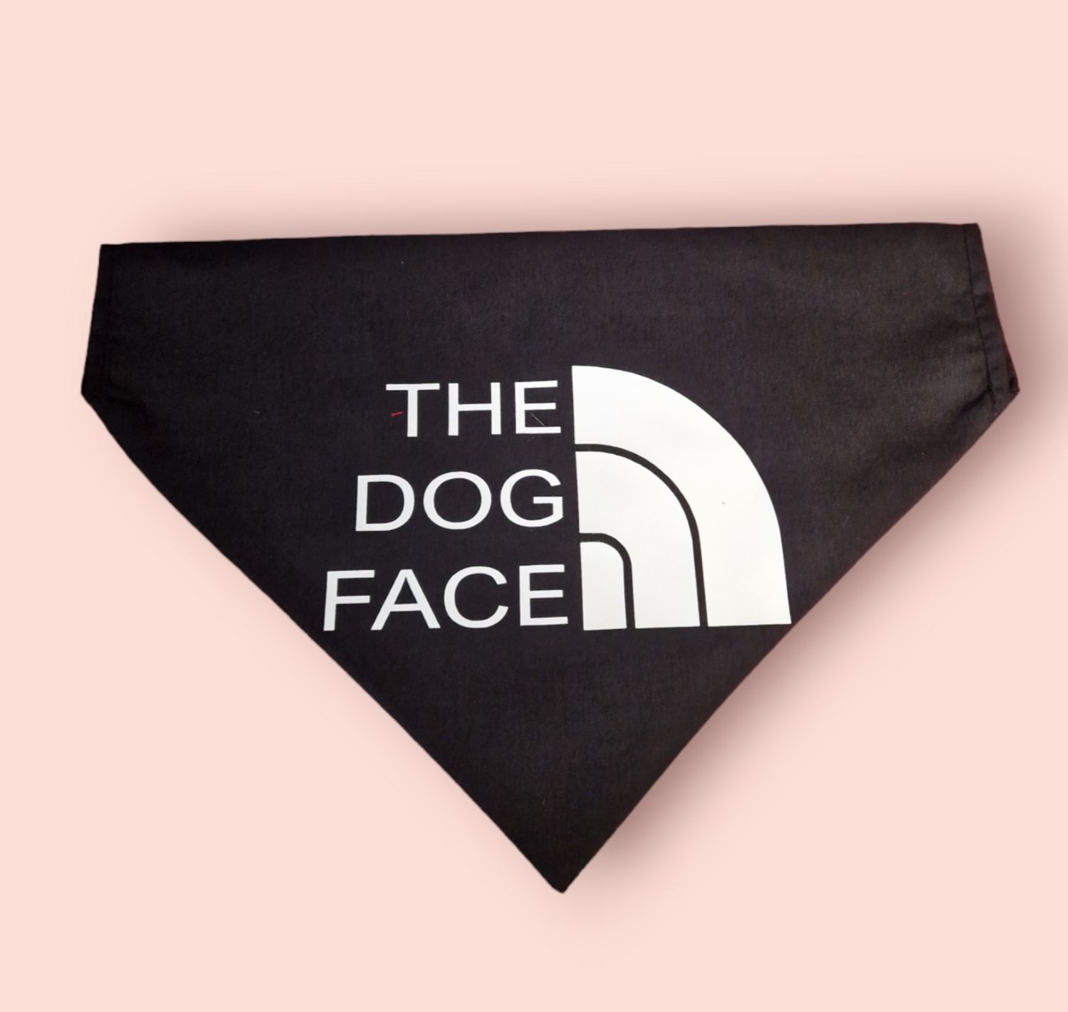 The dog face bandana, slide on collar. 