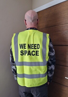 we need space vest, waistcoat, hi vis