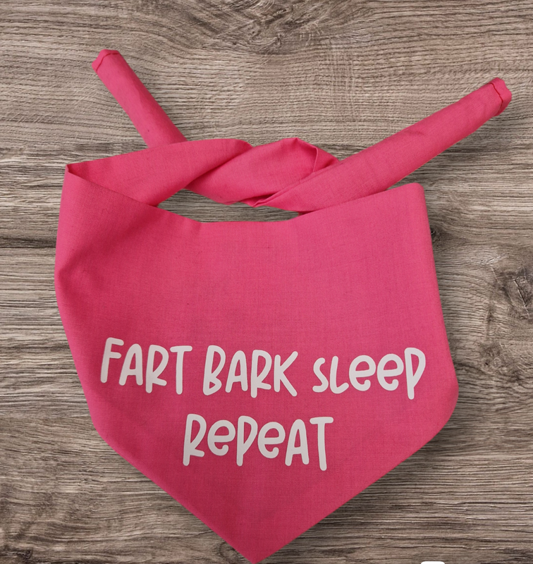 Funny dog bandanas, tie on type 