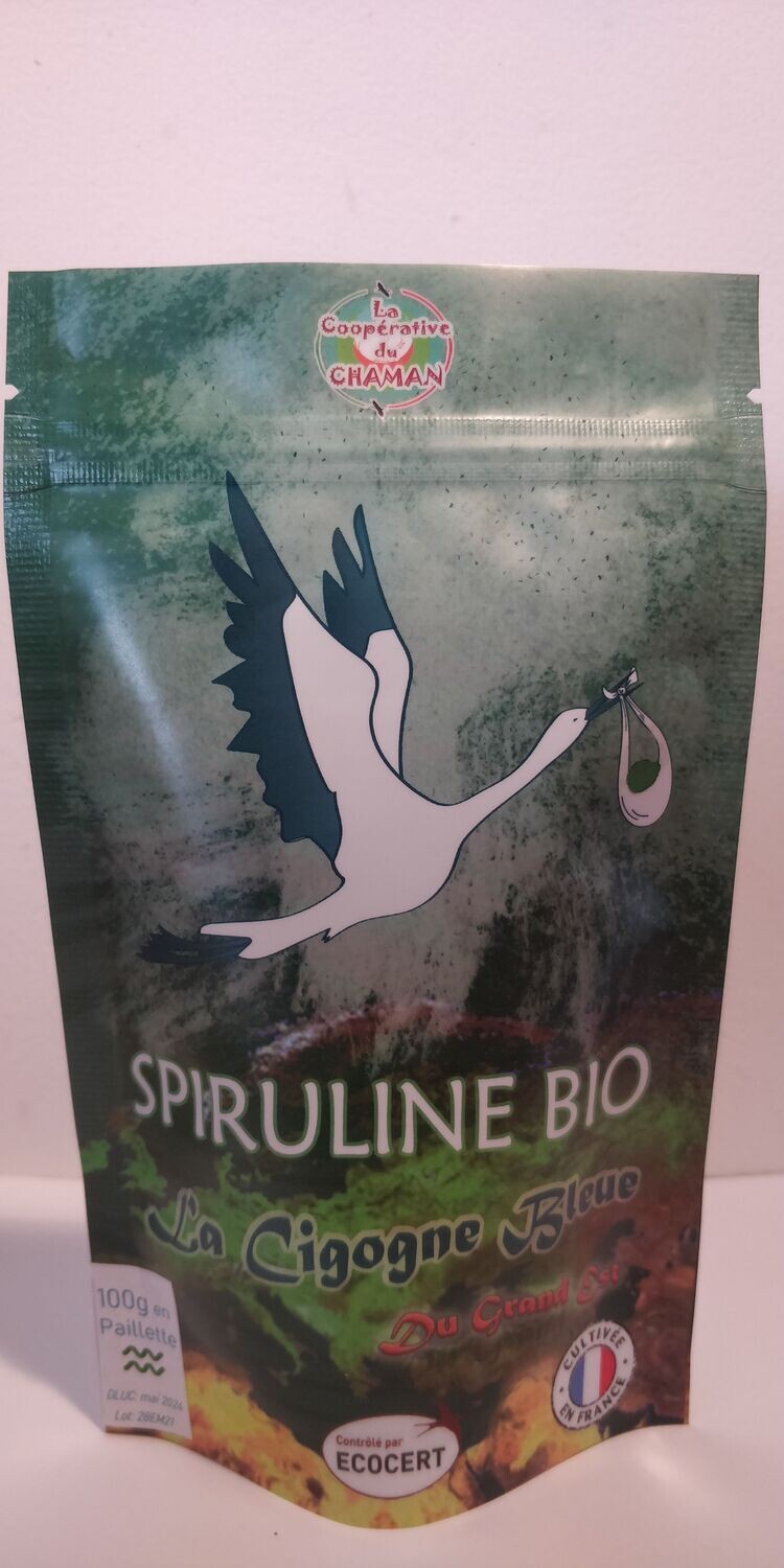 01 Paillette - Spiruline bio et locale du Nord Est - 100g
