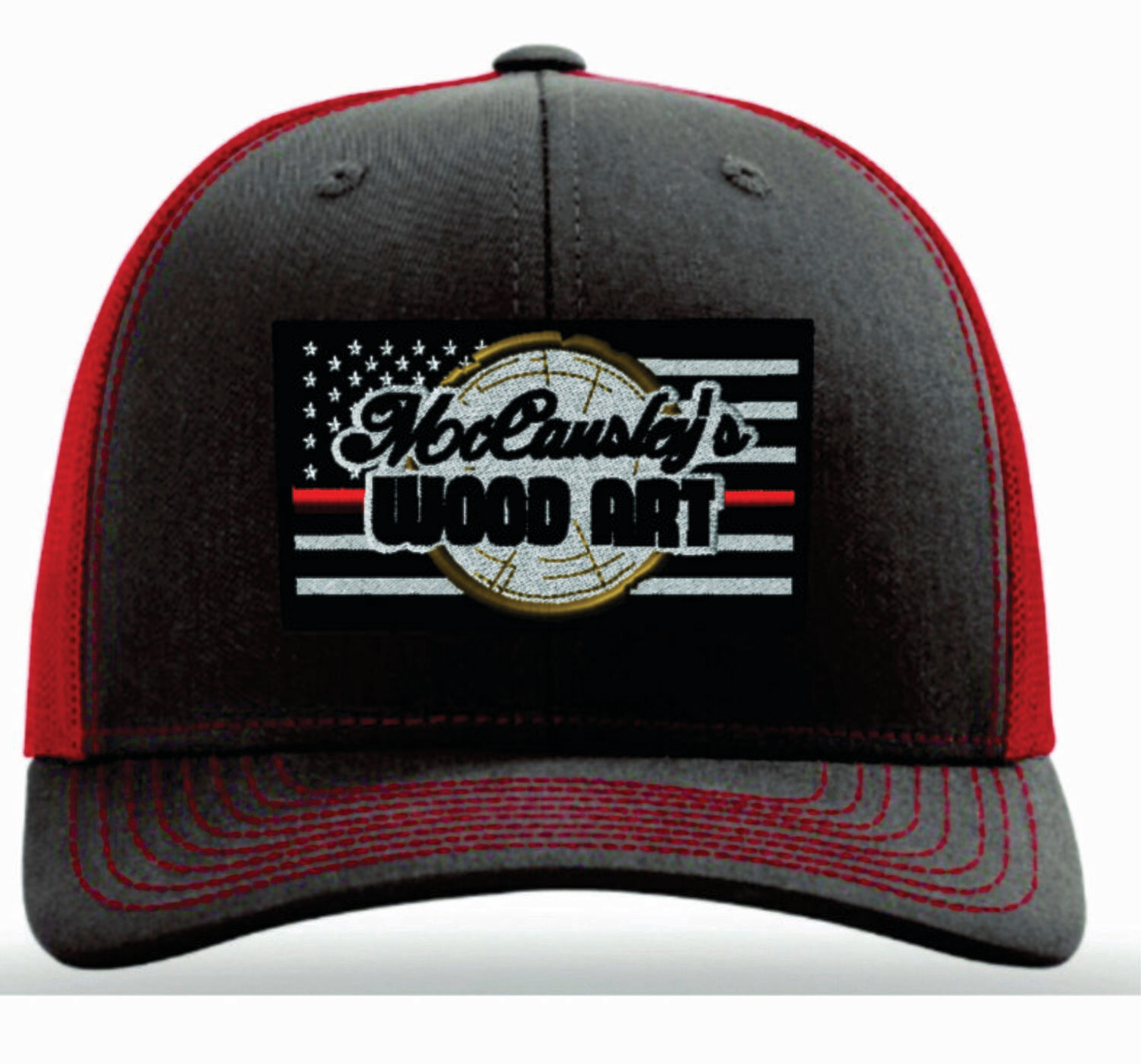 McCausley Wood Art Red Line Hat