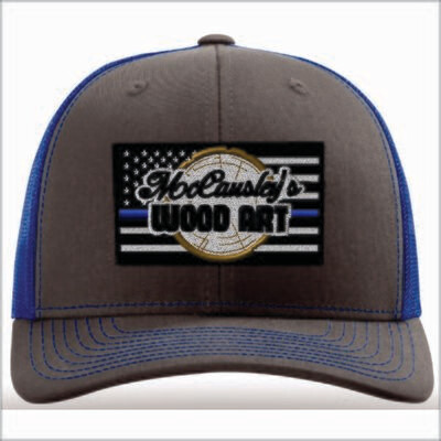 McCausley Wood Art Blue Line Hat