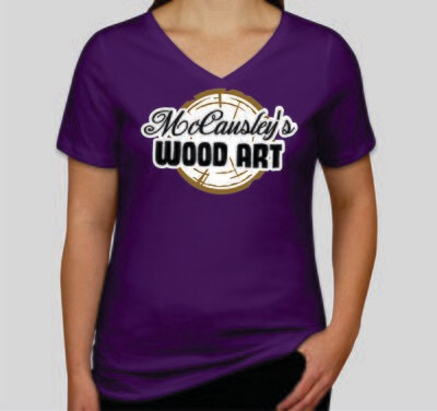 McCausley Wood Art V-Neck Ladies T-Shirt