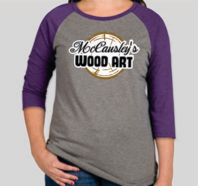 McCausley Wood Art Raglan 3/4 Sleeve T-Shirt
