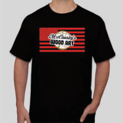 McCausley Wood Art Single Color Flag T-Shirt