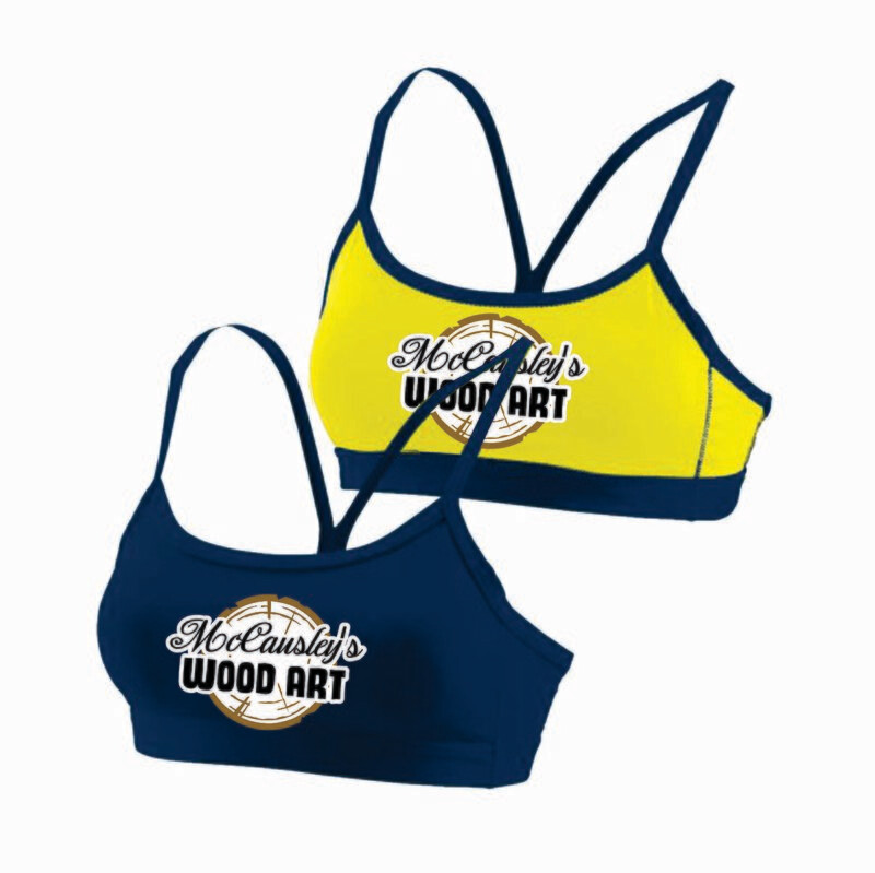 McCausley Wood Art Reversible Encore Sports Bra Regular Logo