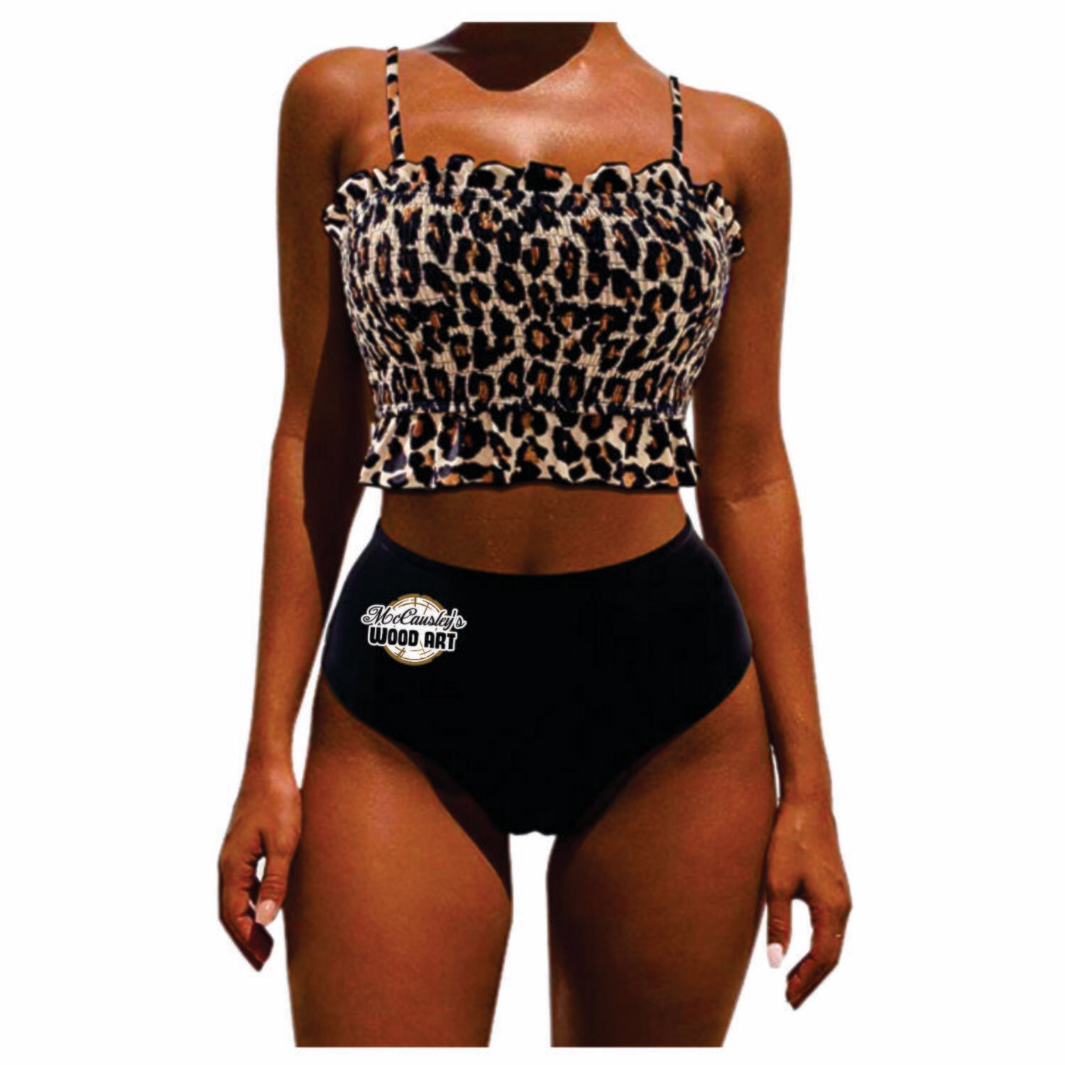 McCausley Wood Art Bandeau Bikini's