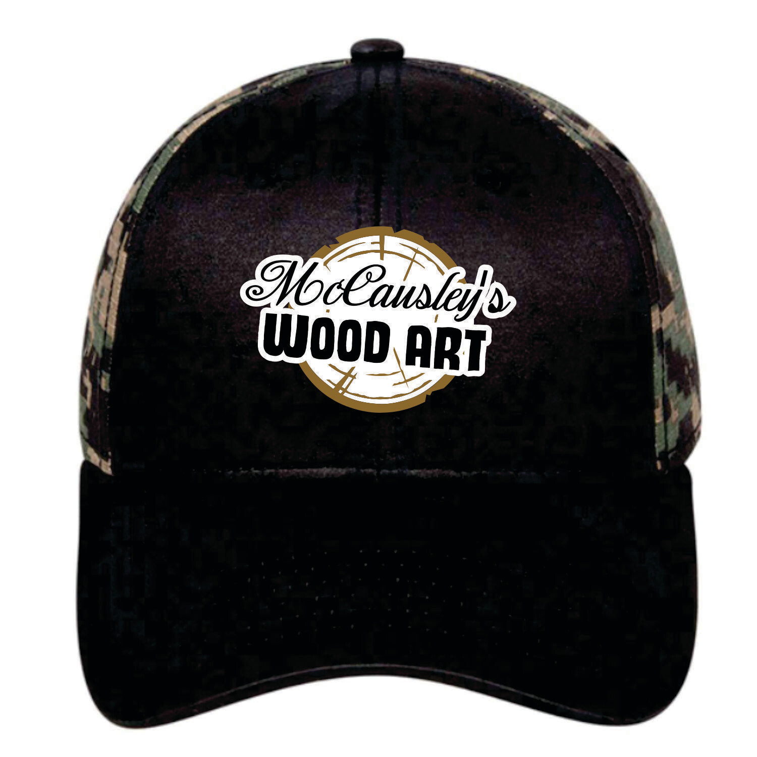 McCausley Wood Art Green Digital Camo Mesh Back Hats