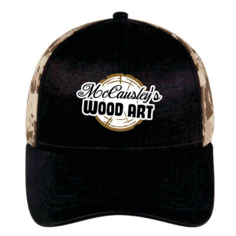 McCausley Wood Art Tan Digital Camo Mesh Back Hats