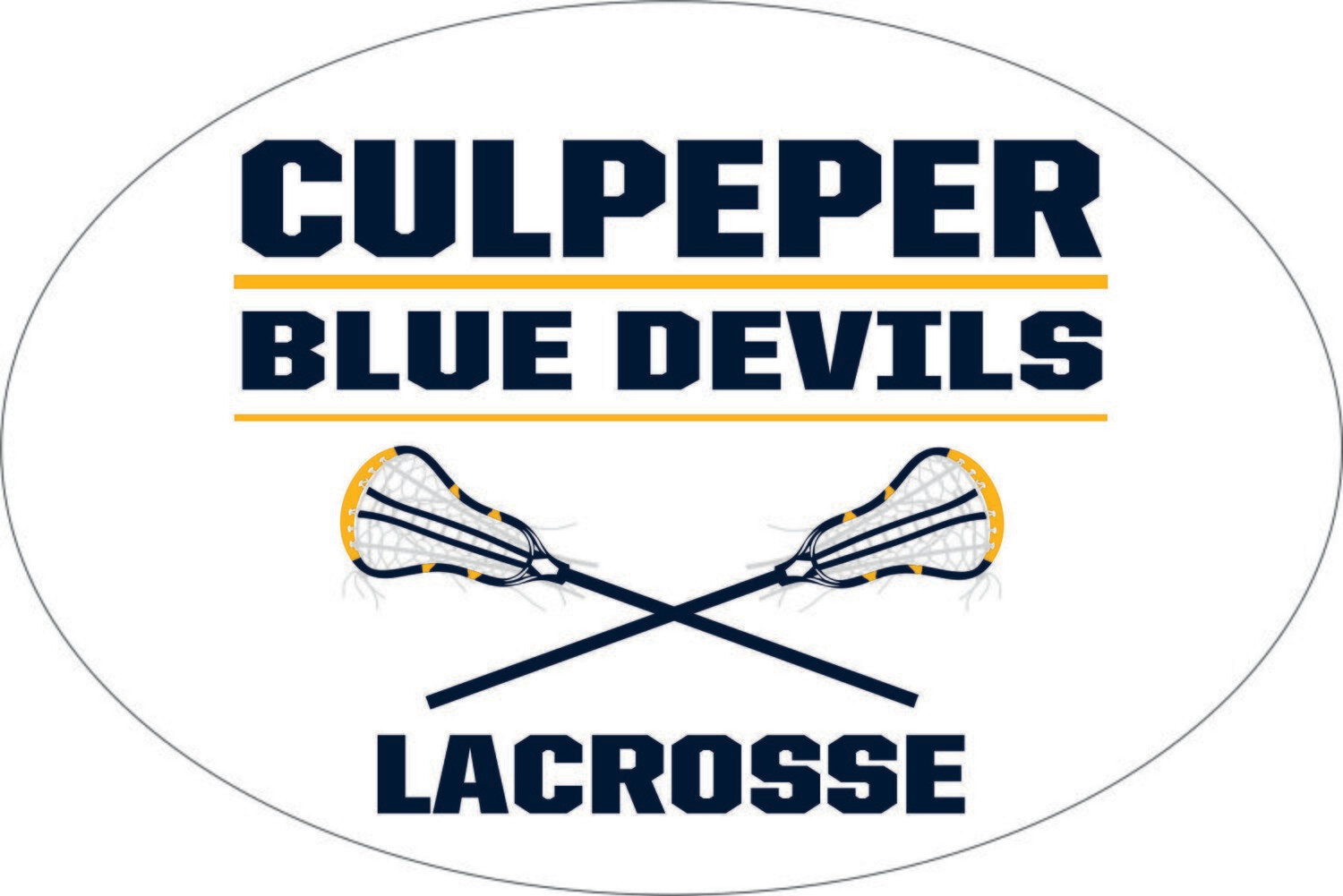 29-Culpeper Lacrosse Oval Sticker