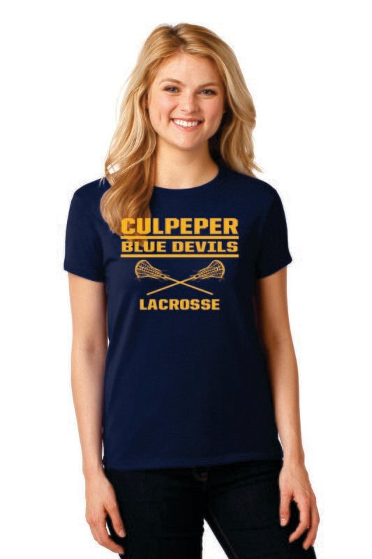 05-Culpeper Lacrosse Text Ladies T-Shirt