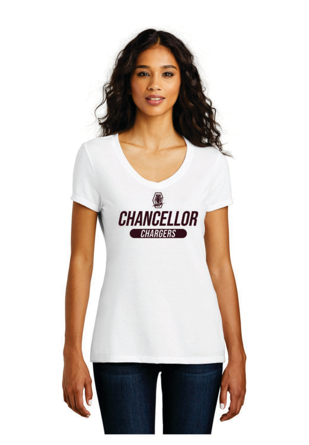 23- CHS Modern Ladies V Neck T-Shirt *3 Color Options*