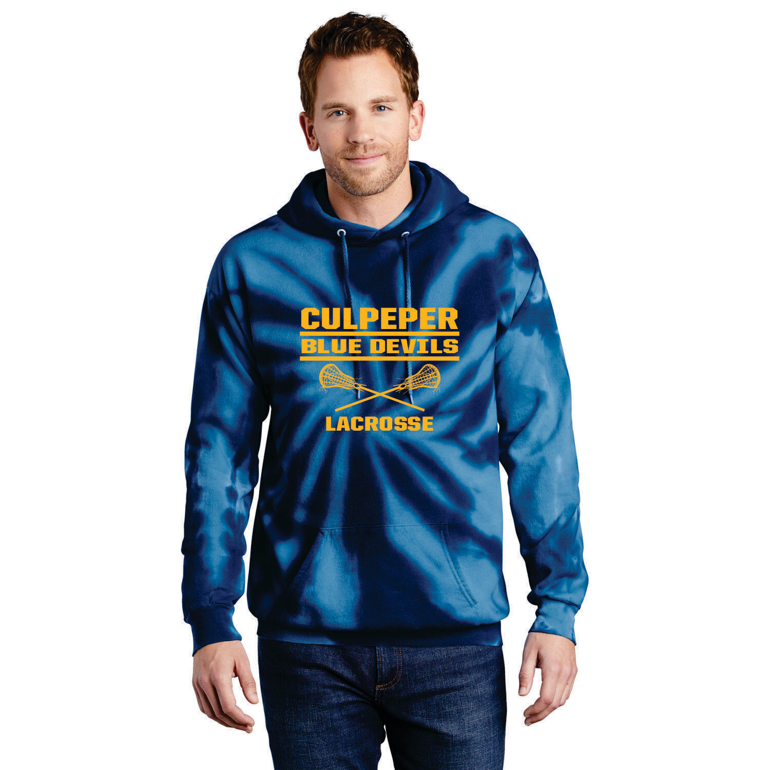 13-Culpeper Lacrosse Crossed Sticks Tie Dye Hoodie 13-Culpeper Lacrosse Crossed Sticks Tie Dye Hoodie