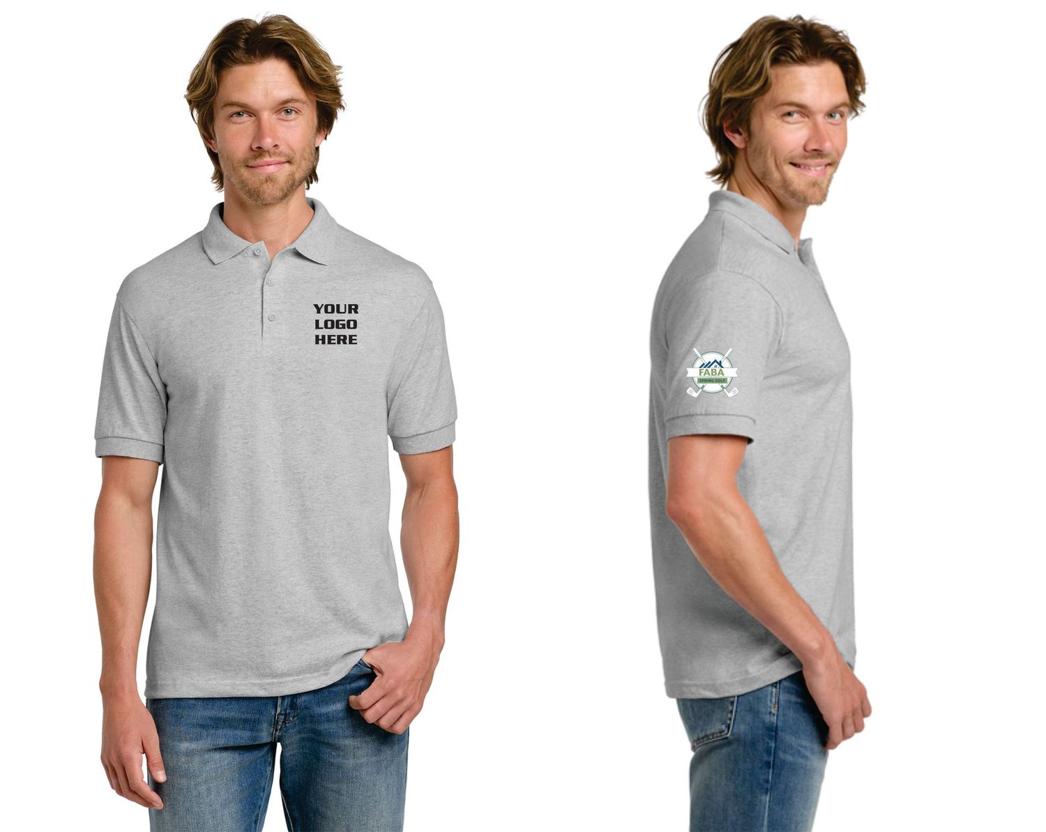 01-FABA Custom Embroidered Polo - Golf Tournament
