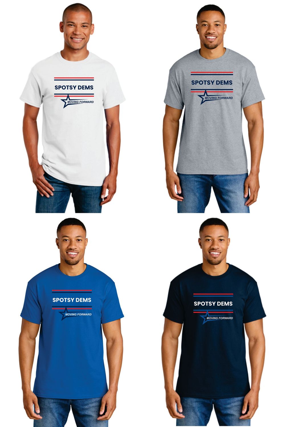 1- Spotsy VA Dems Crewneck T-Shirt