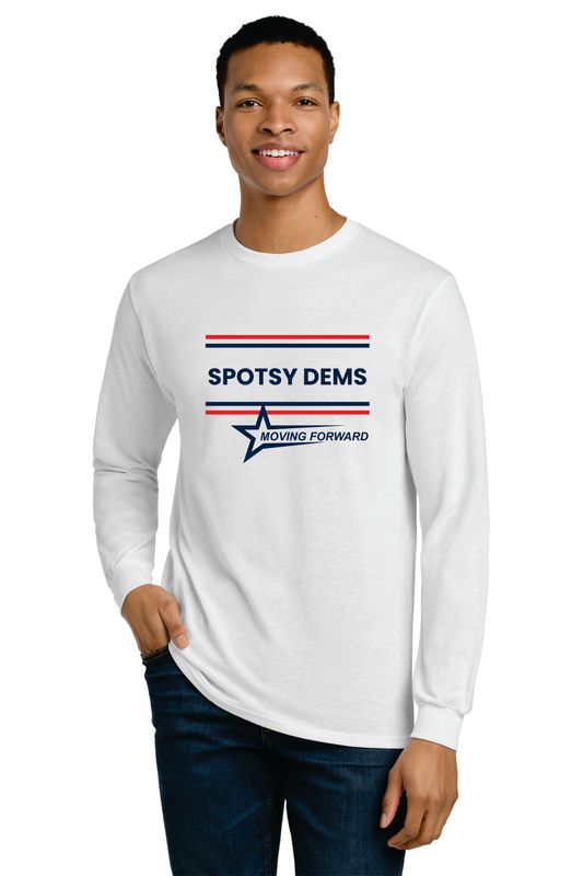 Spotsy VA Dems Crewneck Long Sleeve T-Shirt