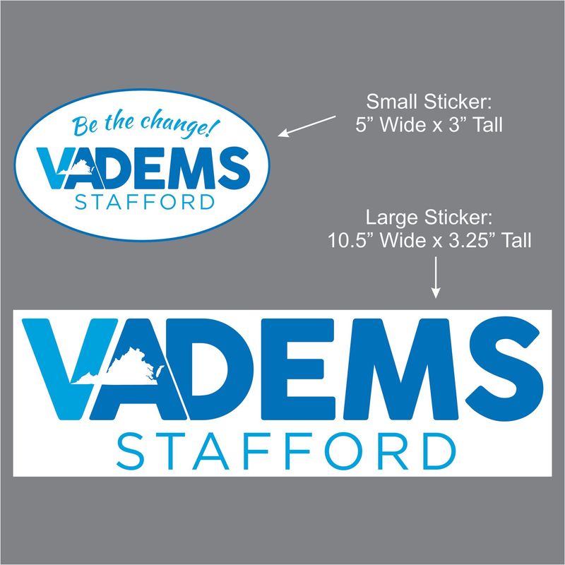 09-Stafford VA Dems Stickers *Two Sizes*