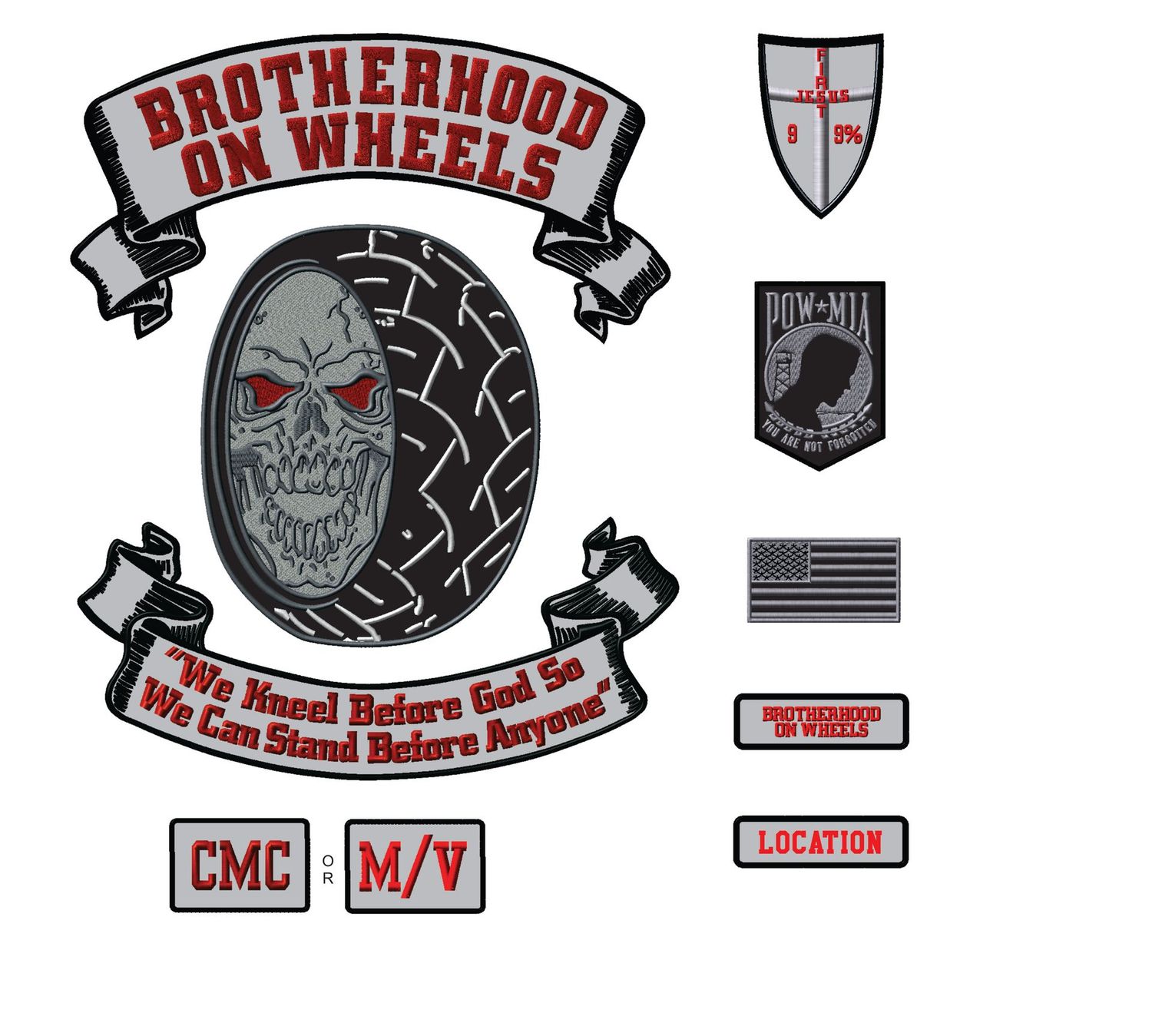 01- B.O.W. Men's Full Patch Set