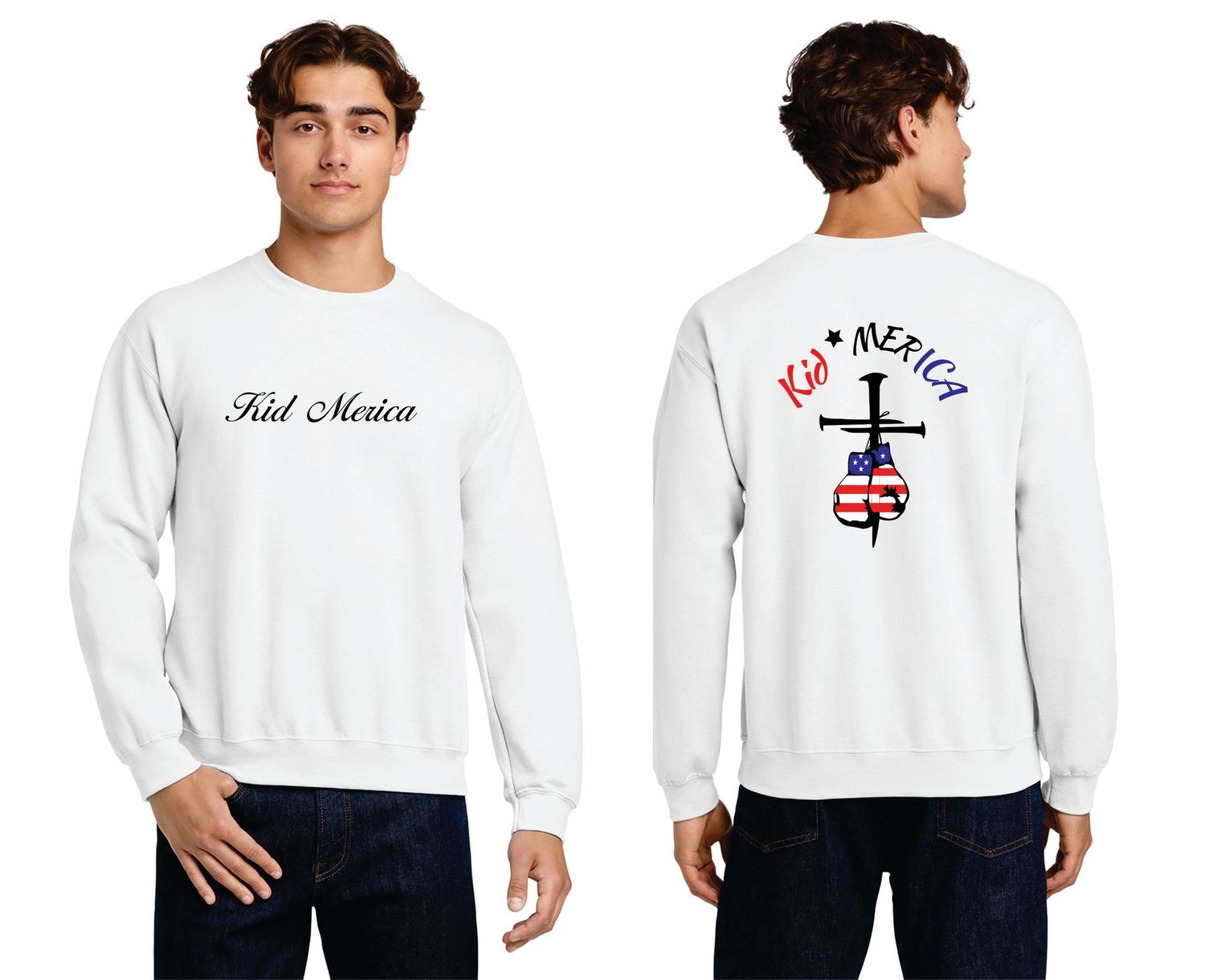 Kid Merica Script Crewneck Sweatshirt