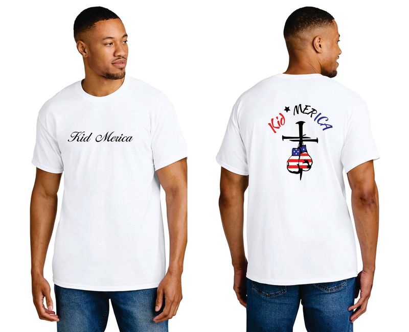 01-Kid Merica Script Short Sleeve Sleeve T-Shirt