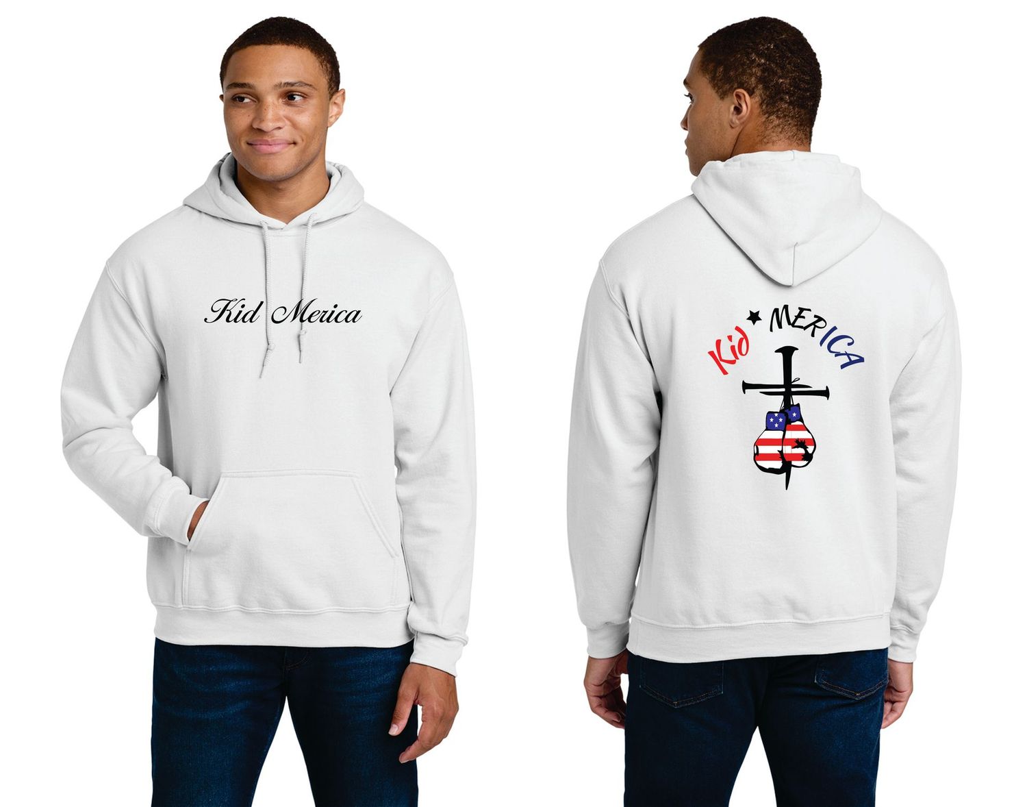 Kid Merica Script Hooded Sweatshirt