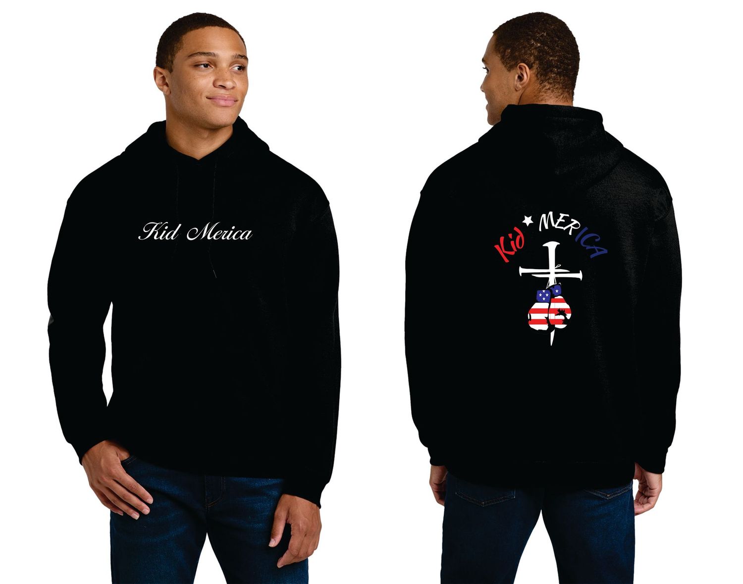 07-Kid Merica Script Hooded Sweatshirt