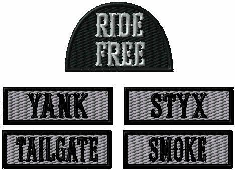 Ride Free - Memory Patches TOP ONLY