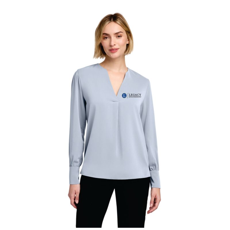 Legacy Ladies Brooks Brothers Open Neck Satin Blouse Legacy Ladies Brooks Brothers Open Neck Satin Blouse