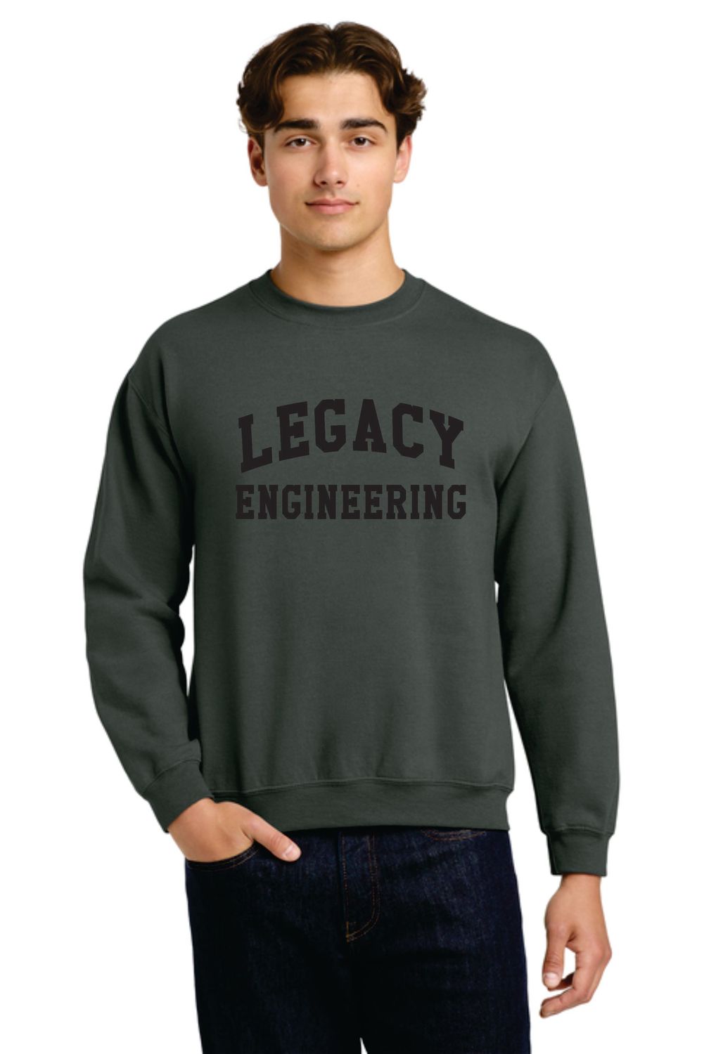 Legacy Unisex Gildan Crewneck with 3D Puff Vinyl Legacy Unisex Gildan Crewneck with 3D Puff Vinyl