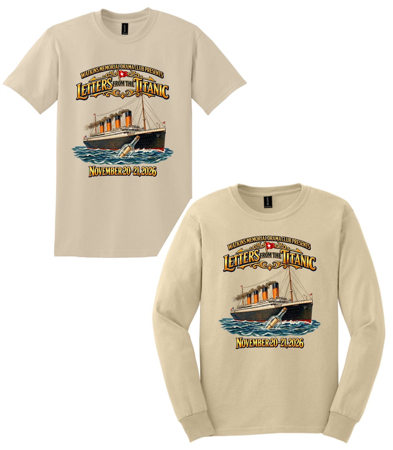 Letters to Titanic Cast T-Shirt *Short and Long Sleeve* Letters to Titanic Cast T-Shirt *Short and Long Sleeve*