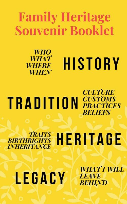 Family Heritage Souvenir Booklet