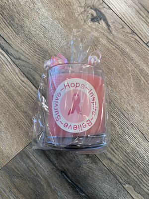 Breast Cancer Pink Candle