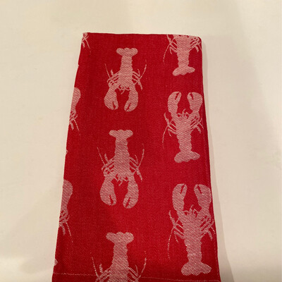 Crawfish Jacquard Red Towel