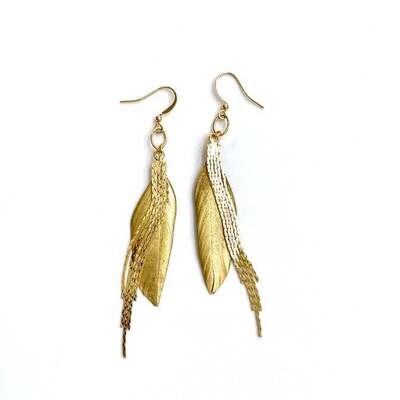 Feather Dangle Gold Filled