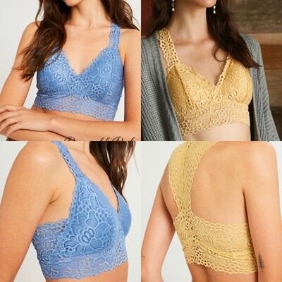 Sweet Lace Bralette | Blue or Yellow