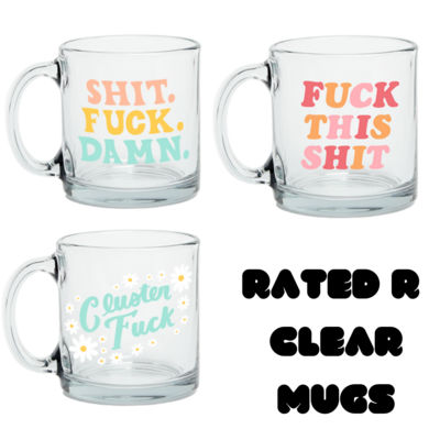 Rated R Clear Mugs