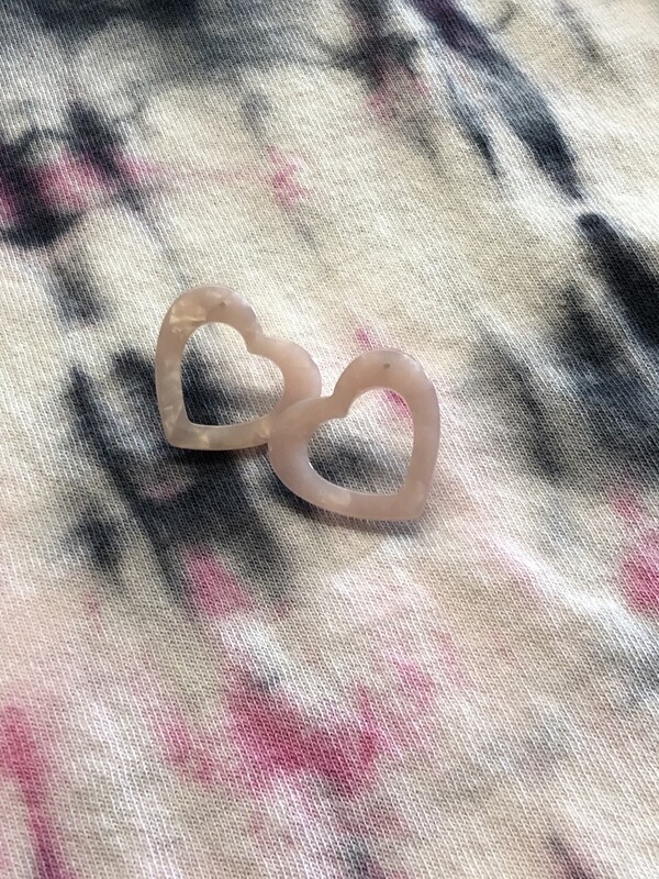 Pink Heart Stud