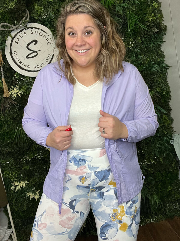 Lavender Hi-Lo Running Jacket