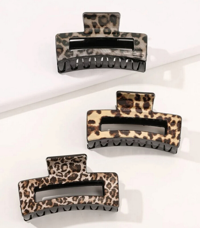 Leopard Trio Hair Claw