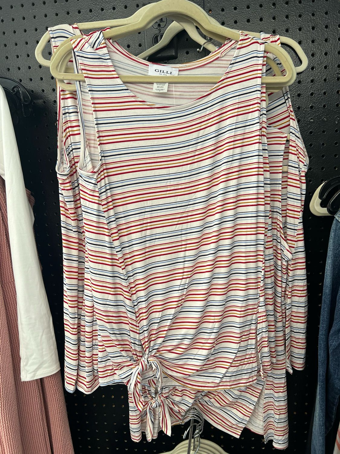 Side Tie Stripe Tank