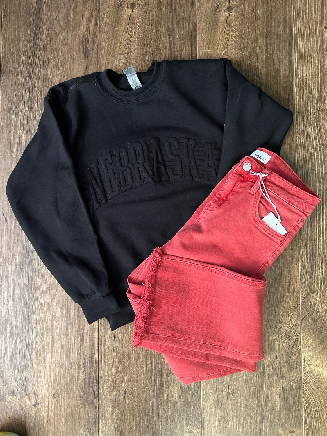 Embossed NEBRASKA Crew