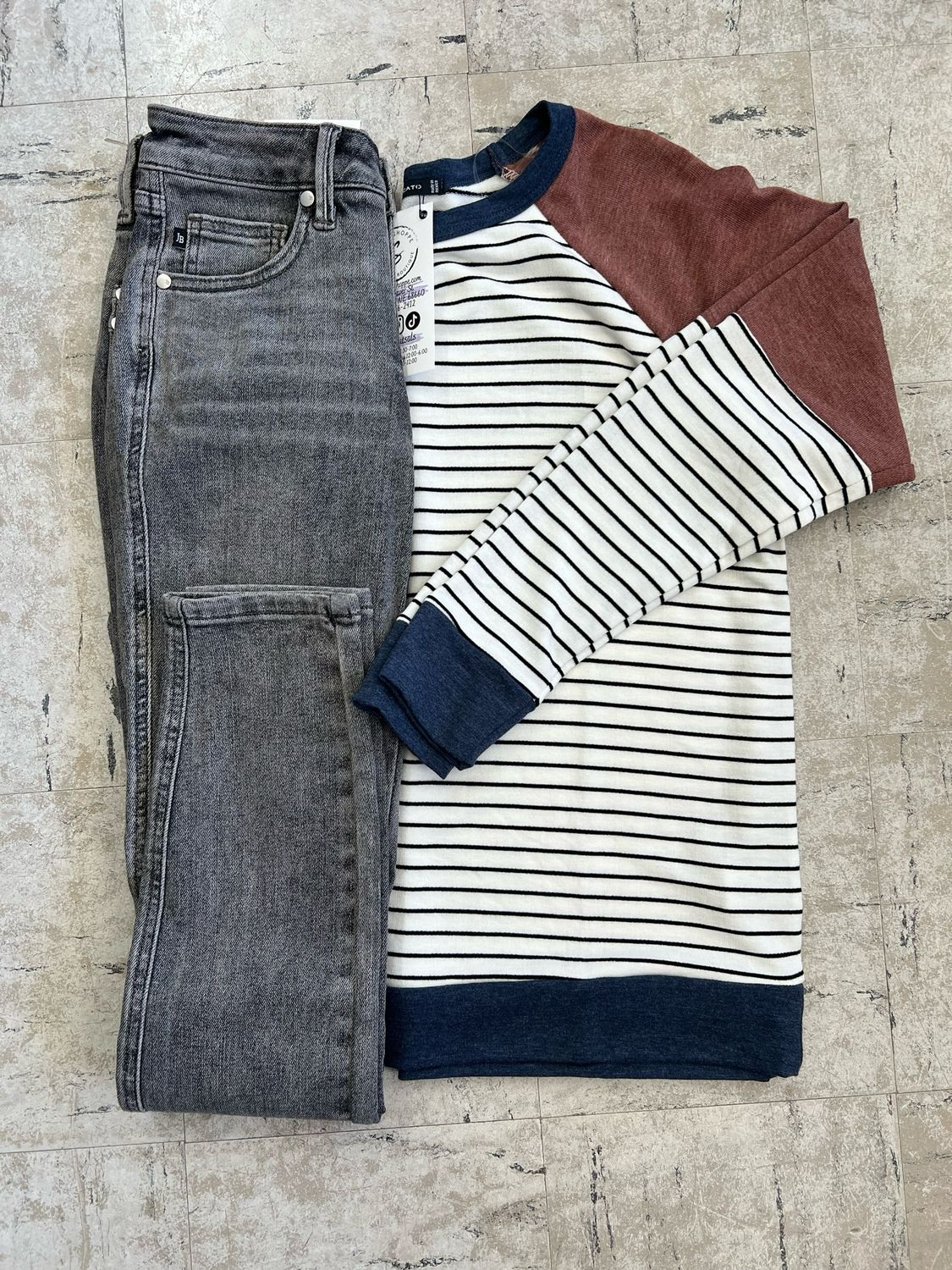 JB Tummy Control Skinny Jean Gray
